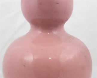 Chinese Pink Monochrome Double Gourd Vase