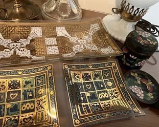 Mid-Cent glass trays