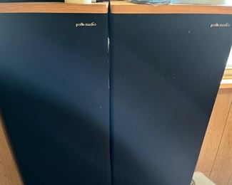 Large Polk Audio speakers