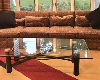 Thayer Coggin Milo Baughman Sofa, DIA Cocktail Table