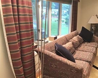 Thayer Coggin Sofa ( Faded) and Kovacs Floor Lamp