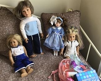 American Girl Dolls and Trunk