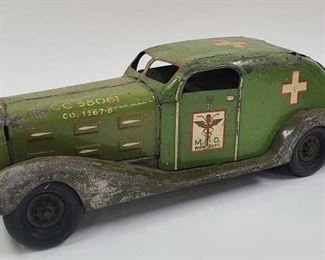 1930'S MARX WAR DEPARTMENT WIND UP AMBULANCE WORKS