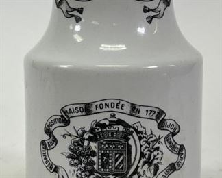 VINTAGE GREY-POUPON DIJON MUSTARD STONEWARE JAR