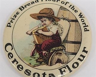 CERESOTA FLOUR CELLULOID ADVERTISING POCKET MIRROR