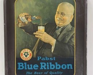 1936 PABST BLUE RIBBON BEER ADVERTISING TRAY