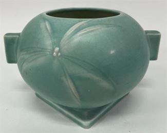 ROSEVILLE POTTERY 315-4" GREEN "DAWN" BOWL