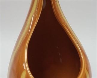 1950'S HULL POTTERY CONTINENTAL ORANGE GOURD VASE