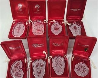 1981-1988 WATERFORD ANNUAL CHRISTMAS ORNAMENTS