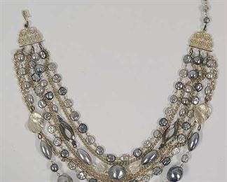 VINTAGE GLAMOUR COSTUME JEWELRY NECKLACE