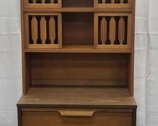 JOHNSON CARPER MID CENTURY 3 DRAWER CHEST W/ HUTCH