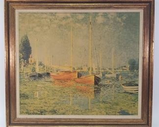 VINTAGE CLAUDE MONET ARGENTEUIL FRAMED PRINT