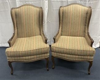 2 VINTAGE WINGBACK CHAIRS