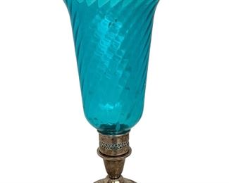 Sterling Silver Handleholder w/Glass Hurrican