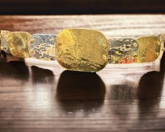 1984 Artist Signed Metal Link Belt