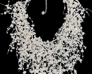 Bib Style Multi Bead Necklace