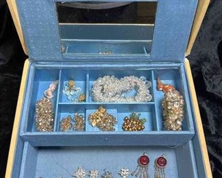 Jewelry Box With Costume Jewelry Assortment