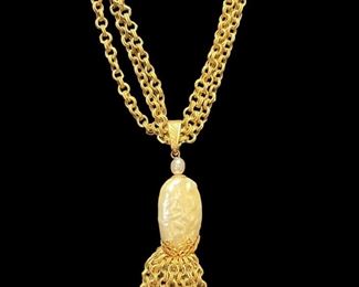 Miriam Haskell Tassel Necklace