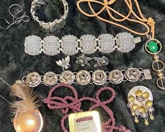 Mixed Lot of Necklaces, Pins, Bracelets Earrings
