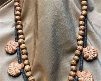 Whimsical Ceramic Buddha Bead Necklace