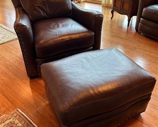 	#2	Century Furniture leather chair and ottoman	 SOLD				