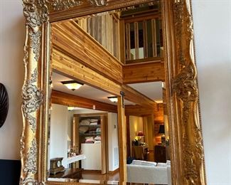 	#21	Gold framed beveled mirror 31x39	 $80.00 				