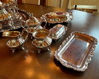 	#23	Poole Silver Company silver plate 6 piece set	 $80.00 				