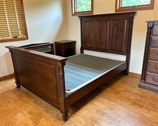 	#73	Queen bedframe with box spring	 SOLD