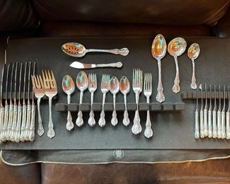 *	#136	Towle "Old Master" Sterling flatware. Service for 8 plus 7 serving pieces. 63pcs. total	 SOLD 			
