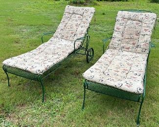 	#117	Wrought iron chaise lounge	 $100.00 				
	#118	Wrought iron chaise lounge 	 $100.00 				