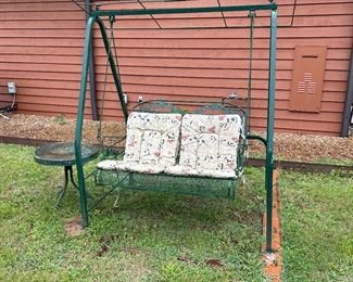 	#119	Wrought iron swing with stand	SOLD			