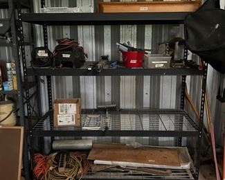 	#97	Metal shelves 5'x6.5'x24"D "as is" 	 $75.00 				