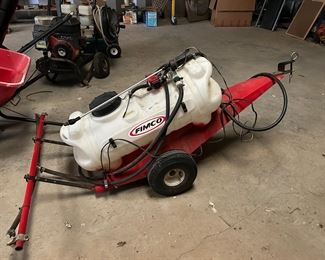 	#100	Fimco pull behind yard sprayer	 $75.00 				