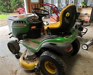 	#106	John Deere riding mower, runs, D155 100 Series  77 engine hours 	SOLD			