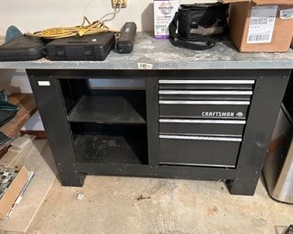 	#121	Craftsman tool chest with metal top 54x24x37	 $200.00 				