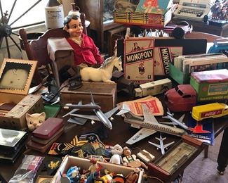 Vintage metal toys, games, dolls, etc…