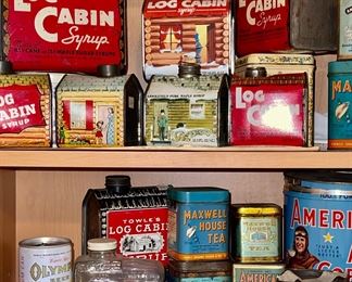 Vintage syrup tins and bottles(not pictured)