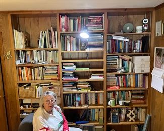 Books Books and more Books - Cynthia has been sorting. They look a lot more organized after she finished.,