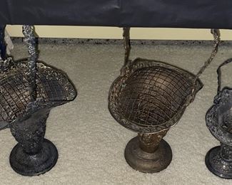 Antique flower baskets