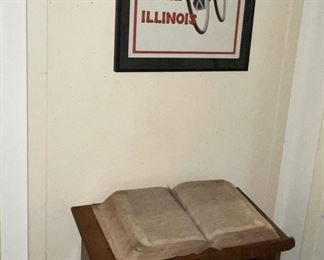 Book Stand and antique bible