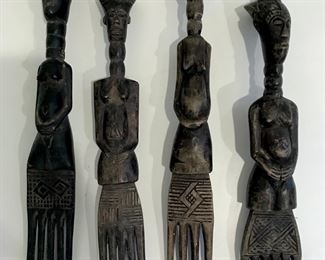 Set of 4 Luba wood combs