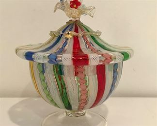 Murano glass covered jar
Mid 20th c