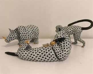 Herend porcelain animals