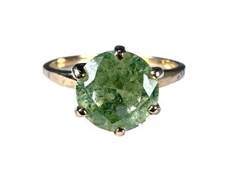 10kt Yellow Gold Synthetic Green Spinel Ring