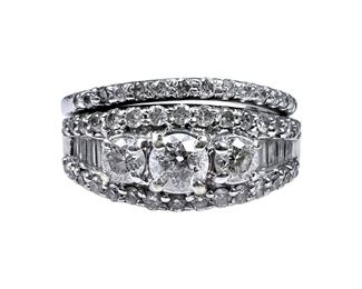 14kt White Gold Diamond Wedding Set