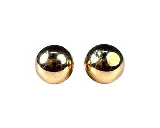 14kt Yellow Gold Ball Stud Earrings