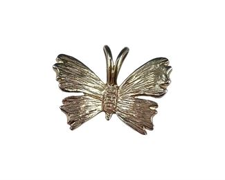14kt Yellow Gold Butterfly Pendant