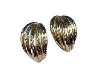 14kt Yellow Gold Half Hoop Earrings