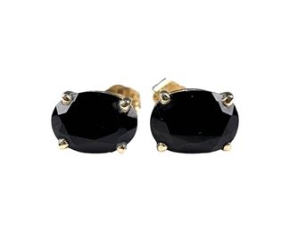 14kt Yellow Gold Onyx Stud Earrings