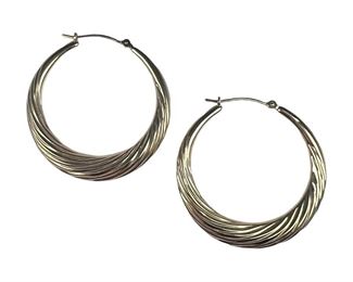 14kt Yellow Gold Twist Hoop Earrings